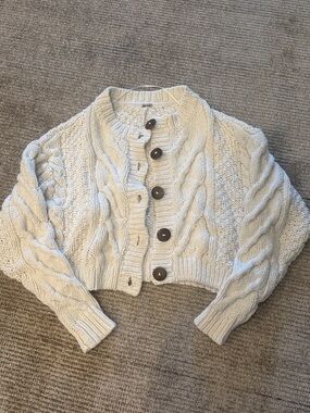 Free People Cable Knit Cardigan